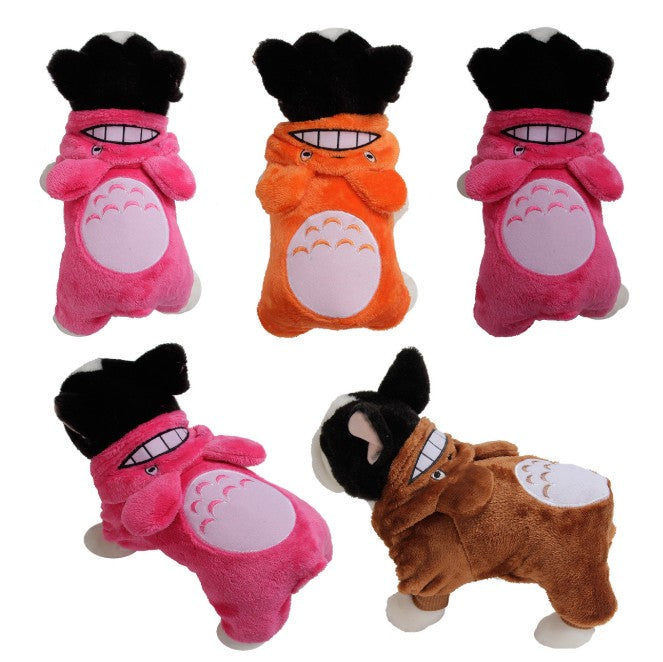 2025 New Pet Dog Clothes Pet Dog Warm Coat With Hooded Cute Animal Totoro Pack