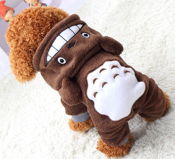 2025 New Pet Dog Clothes Pet Dog Warm Coat With Hooded Cute Animal Totoro Pack