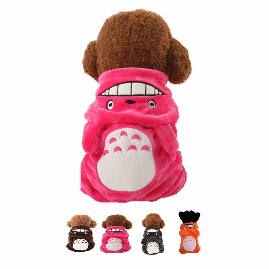 2025 New Pet Dog Clothes Pet Dog Warm Coat With Hooded Cute Animal Totoro Pack